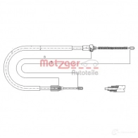 Трос ручника METZGER 4250032407124 Renault Clio 11.6584 7QN NGEK