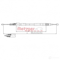 Трос ручника METZGER 11.5759 994632 097T744 11 .5758 - Изображение 2