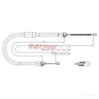 Трос ручника METZGER Renault Clio 3 (BR, KR) 2005 – 2012 48PPO N 4250032442668 11.6573