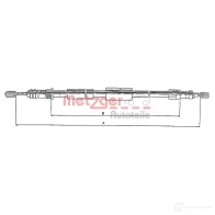 Трос ручника METZGER Peugeot 306 1 (7X, N3, N5) 1993 – 2003 2 9XQKF 10.4571 4250032401597