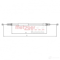 Трос ручника METZGER 4250032401887 9ZCRL AU 10.4713 Peugeot 106 2 (1A) Хэтчбек 1.6 S16 118 л.с. 1996 – 2004