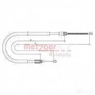Трос ручника METZGER Renault Megane (BA) 1 Хэтчбек 1.6 e (BA0F. BA0S) 90 л.с. 1996 – 1999 10.6691 4250032402631 1IR5Q G