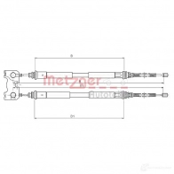 Трос ручника METZGER HGQ9S 10.5355 3160535 58 Ford Escort 7 (FA, ALL) Кабриолет 1.8 Turbo D 70 л.с. 1996 – 1999