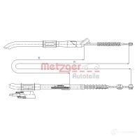 Трос ручника, стояночного тормоза METZGER 171298 4250032409333 Toyota Celica (T200) 6 1993 – 1999 LMC1 R