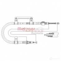 Трос ручника, стояночного тормоза METZGER Mazda 0JEAD MR 170591 4250032436834