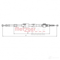 Трос ручника, стояночного тормоза METZGER 5 7L83M 999158 4250032412791 171521