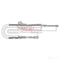 Трос ручника METZGER QB O9A 993540 10.754 4250032403515