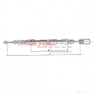 Трос ручника METZGER 4250032407353 11.6767 Renault Espace (JS63) 2 Минивэн 2.2 4x4 (J/S637. J63G) 108 л.с. 1991 – 1996 36M D4NF