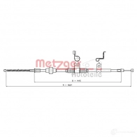 Трос ручника METZGER 4250032534738 17.2295 9U JVA1L Mitsubishi ASX 1 (GA, XA) Кроссовер 1.6 MIVEC 117 л.с. 2010 – 2025