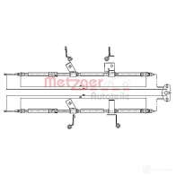 Трос ручника METZGER Opel Adam (A) 1 Хэтчбек 1.0 115 л.с. 2014 – 2024 11.5779 4250032678920 20UT W8J