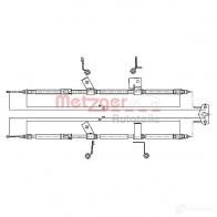 Трос ручника METZGER 11.5780 899DJ L Opel Adam (A) 1 Хэтчбек 1.0 115 л.с. 2014 – 2024 4250032678999