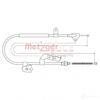 Трос ручника METZGER 4250032442088 SZP CV Citroen C1 1 (PM, AB1) 2005 – 2014 10.4510