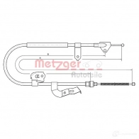 Трос ручника METZGER Citroen C1 1 (PM, AB1) 2005 – 2014 4250032442095 10.4511 I7VI AB