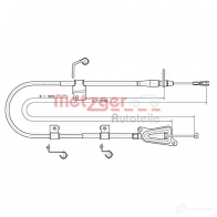 Трос ручника METZGER 999103 ZL 3VQ 4250032462352 17.0336