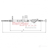 Трос ручника METZGER 4250032410001 17.5020 Suzuki Vitara (FT, GT, ET) 2 Кроссовер 1.9 D AWD (SE 419TD) 68 л.с. 1995 – 1998 A SU5H