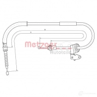 Трос ручника METZGER 10.4304 1 0.4300 6ESJS Mini