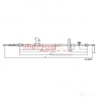 Трос ручника METZGER 11.5830 LLV MX 994657 4250032534615