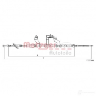 Трос ручника METZGER 4250032606480 OTLV UR 17.2584 Hyundai Tucson (JM) 1 Кроссовер 2.0 CRDi AWD 136 л.с. 2006 – 2010