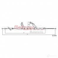 Трос ручника METZGER 4250032606473 17.2583 P6Y 6805 Hyundai Tucson (JM) 1 Кроссовер 2.0 CRDi AWD 136 л.с. 2006 – 2010