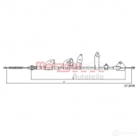 Трос ручника METZGER 4250032606435 Toyota Verso (AR20) 1 2009 – 2018 17.1098 W 5R234