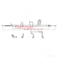 Трос ручника METZGER 17.0328 Nissan Qashqai (J10) 1 Кроссовер 1.5 dCi 103 л.с. 2008 – 2013 CS7 7J3O 4250032514945