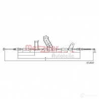 Трос ручника METZGER 2622 D1Y 4250032534714 17.3517 Daewoo