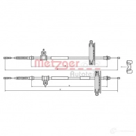 Трос ручника METZGER 4250032424428 Ford Focus 1 Хэтчбек 1.8 Turbo DI / TDDi 90 л.с. 1998 – 2004 10.5359 O7 CTPRL