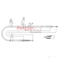 Трос ручника METZGER 4250032459994 Mazda 5 (CR) 2 2005 – 2010 GJ3 V4VF 17.0585