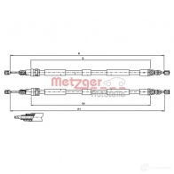 Трос ручника METZGER DPY QY Renault Espace 4250032442620 11.6797