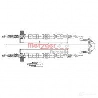 Трос ручника METZGER 4250032423650 UKQ 4TF Opel Astra (G) 2 Хэтчбек 2.0 DTI 16V (F08. F48) 101 л.с. 1999 – 2005 11.5859