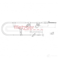 Трос ручника METZGER 4250032506940 KCSQ7 I0 Fiat Sedici 17.5061