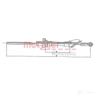 Трос сцепления METZGER 1902.2 999278 N2 LH72 4250032410360