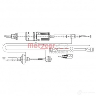 Трос сцепления METZGER 10.3211 4250032400941 Volkswagen Transporter (T4) 4 Автобус 2.0 84 л.с. 1990 – 2003 9EE DZ