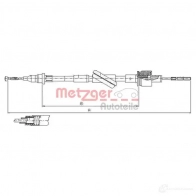 Трос сцепления METZGER 8GJ96 FU 4250032400484 10.2444 993222
