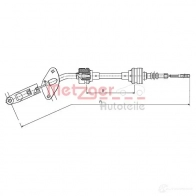 Трос сцепления METZGER BKYF1 7 622.10 1009902 4250032411558
