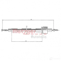 Трос сцепления METZGER 994537 11.245 AQ87S8 B 4250032405373