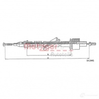 Трос сцепления METZGER 10.2441 4250032400460 7WV 0E 993221