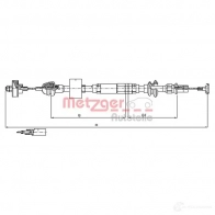 Трос сцепления METZGER 4250032400866 J AB08R 993239 10.3159