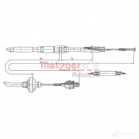 Трос сцепления METZGER Volkswagen Transporter (T4) 4 Автобус 2.0 84 л.с. 1990 – 2003 4250032400804 10.3149 21Q GN