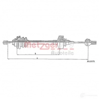 Трос сцепления METZGER 10.2371 85CRM 72 Renault Twingo (C06) 1 Хэтчбек 1.2 (C063. C064) 55 л.с. 1993 – 1996 4250032400408