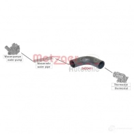 Шланг радиатора METZGER 4062101026897 2420411 XKZPZ 4G 1424793511 - Изображение 2