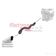 Шланг радиатора METZGER 2420701 1424793771 5L 4XKR 4062101016843 - Изображение 2