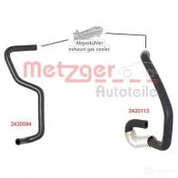 Шланг радиатора METZGER 4062101025463 2420094 Ford Tourneo Connect 1 (C170) 2002 – 2013 KEV 970