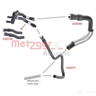 Шланг радиатора METZGER 2420080 4062101025067 1424793188 3 TKWRDN - Изображение 2