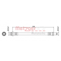 Тормозной шланг METZGER B6 YNK Volvo S80 2 (124) Седан 3.2 AWD 243 л.с. 2010 – 2012 4111467