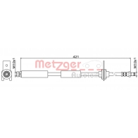 Тормозной шланг METZGER 4111814 5WIX8 YP Ford Focus 3 (CB8) Универсал 2.0 Ti GDi 170 л.с. 2010 – 2024