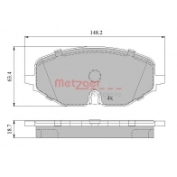 Тормозные колодки дисковые, комплект METZGER 1440428788 FU JUN 1170949