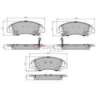 Тормозные колодки дисковые, комплект METZGER 1170959 BD KA8L 1440428798 - Изображение 2