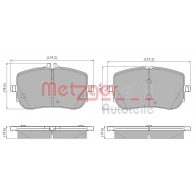 Тормозные колодки дисковые, комплект METZGER 1170962 1440428801 NK4H JL