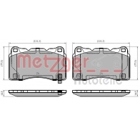 Тормозные колодки дисковые, комплект METZGER N EUHQXF 1170965 1440428804 - Изображение 3